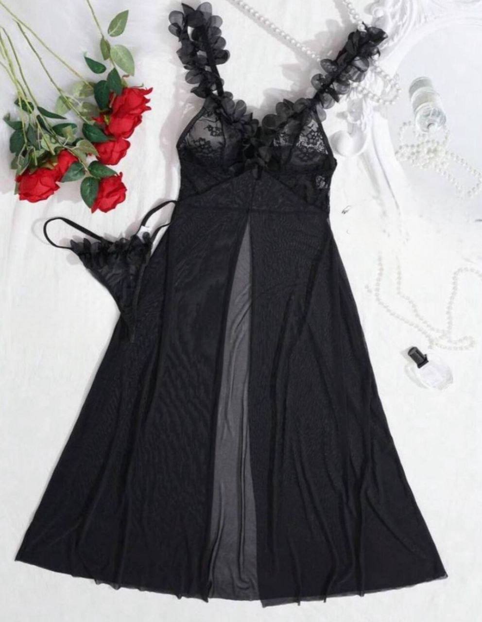 لباس خواب مشکی بلند